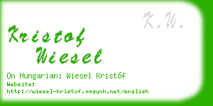 kristof wiesel business card